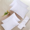 NAFAY LIVING White Pillow Cases 4 Pack Cotton 300 Thread