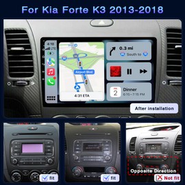 9 inch Car Radio for Kia Forte 2013 2014 2015 2016 2017 2018 CarPlay Android Auto [2+32G] Bluetooth Touch Screen Stereo with GPS WiFi SWC FM Backup Camera