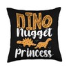 Dino Nuggets Enthusiast Dinosaur Chicken Delight Dino Nugs Throw Pillow