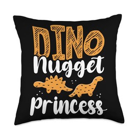 Dino Nuggets Enthusiast Dinosaur Chicken Delight Dino Nugs Throw Pillow