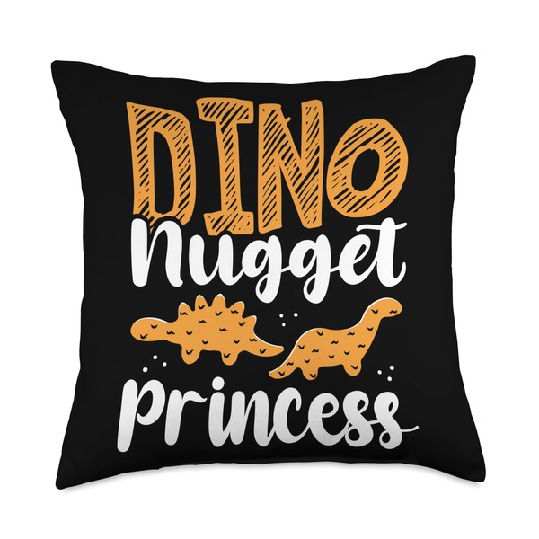 Dino Nuggets Enthusiast Dinosaur Chicken Delight Dino Nugs Throw Pillow