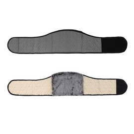 Faxianther Back Warmer with Wide Velcro Closure Winter Thick Back Support Belt Heat Belt Plush Lining Self-Heating Belt Kidney Warmer Kidney Protection Belly Waist Support Heat Bandage, gray