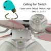 Ceiling Fan Switch 3 Speed 4 Wire Zing Ear ZE-268S6