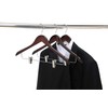 Quality Wooden Skirt Hangers with Clips Smooth Solid Wood Pants