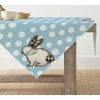 Artoid Mode Blue Polka Dots Rabbit Easter Eggs Easter Tablecloth,