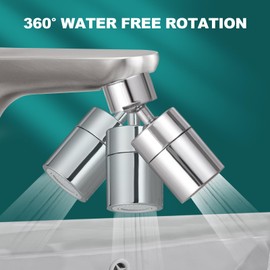 Spurtar Tap Attachment 2-Jet Water Saver for Tap Aerator M24/22/20 Tap Aerator 360 Degree Swivel Aerator Filter Tap Attachment Kitchen Bathroom