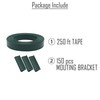 XKMT- Green View Blocking Privacy Tape Weave w/bracket For Chain