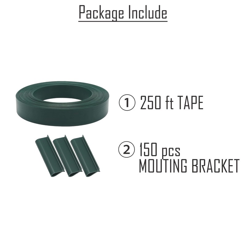 XKMT- Green View Blocking Privacy Tape Weave w/bracket For Chain