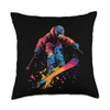 Freestyle Skier Throw Pillow
