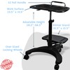 Aidata Ergonomic Sit-Stand Mobile Laptop Cart Work Station with Printer