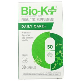 Bio-K Plus, Dailycare 50 Billion Probiotics, 30 Count