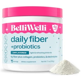 Belli Welli Suplemento Diario De Fibra En Polvo Sin Sabor Con Colgeno, Probiticos Y Electrolitos  Favorece La Salud Digestiva, El Equilibrio...       