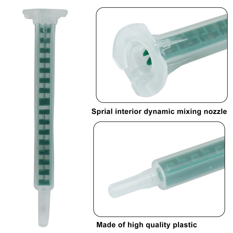 Moicstiy 20Pcs Epoxy Adhesive Mixing Nozzle Tip, Static Resin Mixer