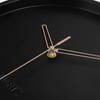 Lafocuse Metal Minimalist Black Wall Clock Silent Modern Wall Clock