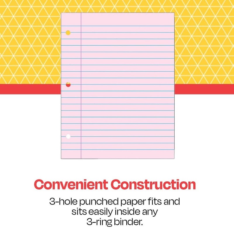 School Smart 3-Hole Punched Filler Paper, 8-1/2 x 11 Inches,