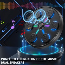 Upgrade and Larger,Music Boxing Machine with Boxing Gloves,2025 New Smart Bluetooth Music Boxing Machine,Wall-Mounted Exercise Equipment for Home,One Punch Boxing Game Machine for Kids and Adults