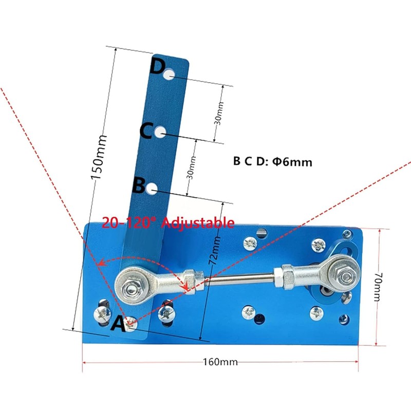 JQDML DIY Reciprocating Swing Motor,Swing Angle 20-120 Degrees Adjustable Speed