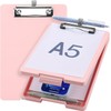 SFLHHDM Clipboard A5 Binder A5 Bifold Mini Clipboard Folder Vertical