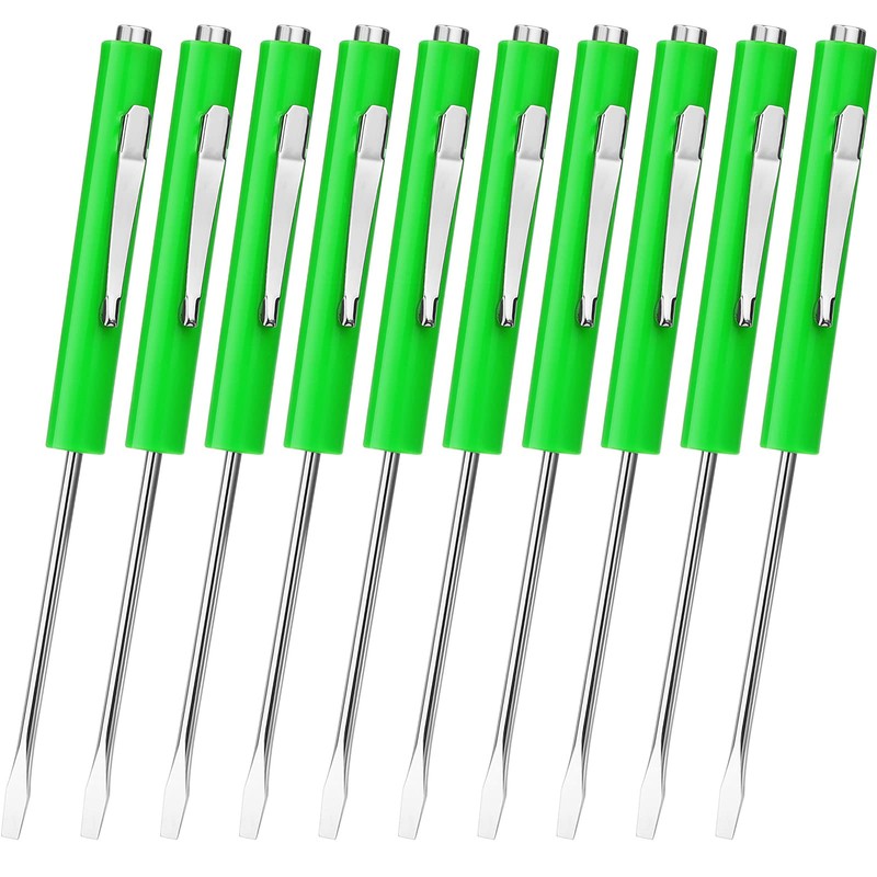 Honoson 10 Pieces Pocket Screwdriver Mini Tops and Pocket Clips