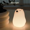 LED Night Light Cartoon White Bear Baby Pat Light USB