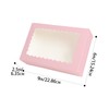 Gcardist 6Pcs Pink Cookie Box with Window 22.9x15.2x6.4cm Pastry Macaron