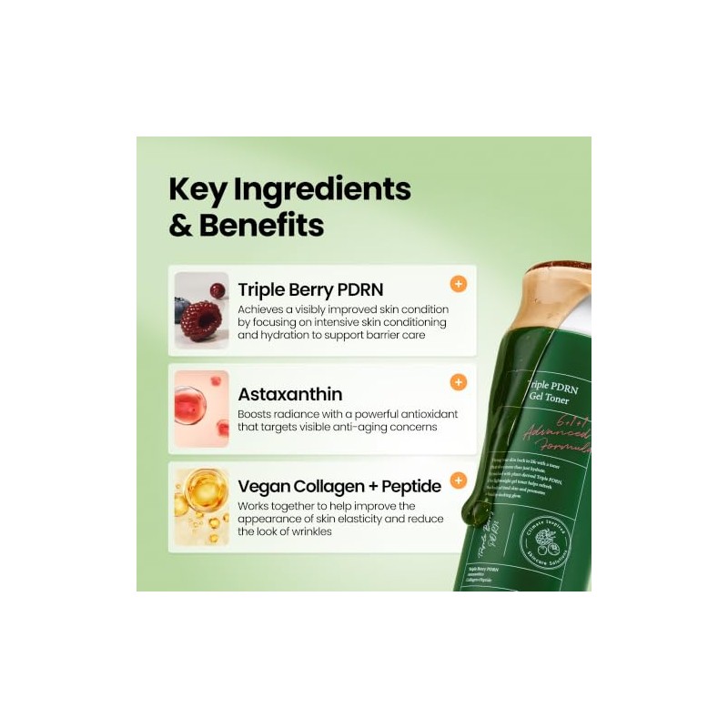 Axis-y Triple Pdrn Gel Toner - Vegan Astaxanthin Collagen +