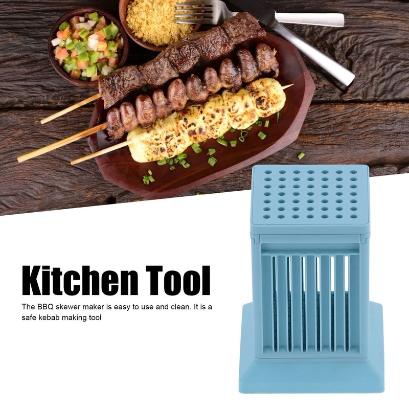 YUUGAA Meat Skewer Maker, 49 Hole Kebab Maker, BBQ Making