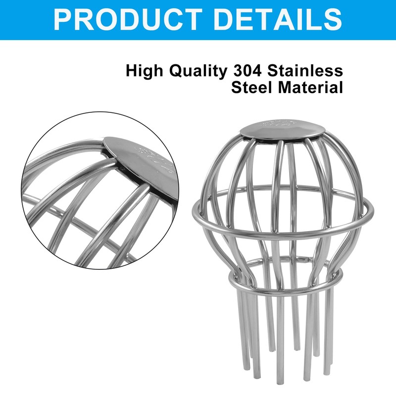 LifCratms 2 Pcs Downspout Leaf Filter Gutter Guard, 2 Inch