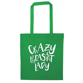Crazy pheasant lady tote bag
