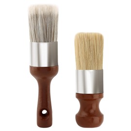 2 Pcs Salve Brush for Furniture,Leather & Wood Furniture Salve Brush Wa-x Brushing Tool with Comfortable Handle & Soft Bristles for Furniture Car Seats Jackets Shoes Cleaning Maintenance
