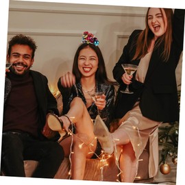 TOVINANNA 2pcs Christmas Festival Hair Hoops Chic Headbands Bell Design for Adult Parties Dance Events and Seasonal Celebrations for Stylish Holiday Looks