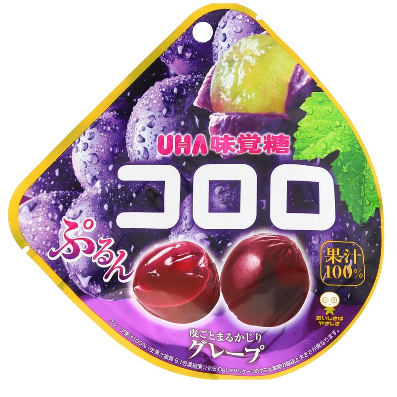 UHA Mikakuto Koro Grape, 1.7 oz (48 g) x 6