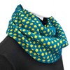 Wrapables Dottie Infinity Acrylic Knit Scarf Winter Circle Scarf, Teal/Yellow