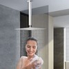 NearMoon Ceiling Mounted Shower Arm with Flange, Universal Connection 1/2