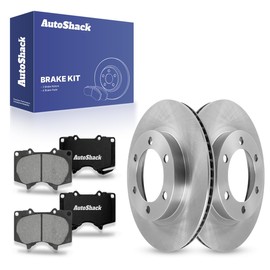AutoShack Front Brake Rotors Premium Ceramic Brake Pads | Replacement for 2003-2009 Toyota 4Runner 2005-2023 Tacoma 2007-2014 FJ Cruiser 2.7L 3.5L 4.0L 4.7L V6 V8 4WD RWD | 6-PC Brake Kit
