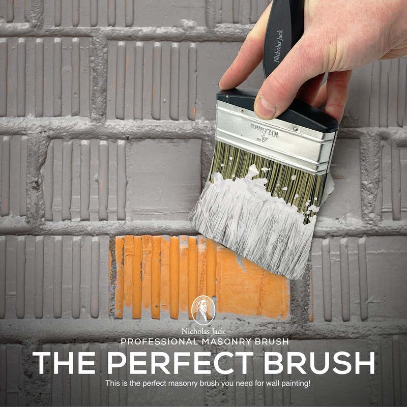 4" Masonry Paint Brush for Painting Walls - All Round