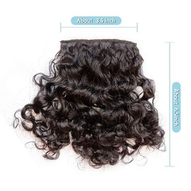 Shinon Kinky Curly Hair Bangs Can be Dyed and Bleached Natural Color Human Hair Bangs Clip for Women