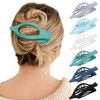 Flat Hair Claw Clips for Women - 6Pcs Lay Down