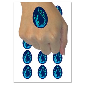 Water Drop Droplet Temporary Tattoo Water Resistant Fake Body Art Set Collection - 15 2" Tattoos (1 Sheet)