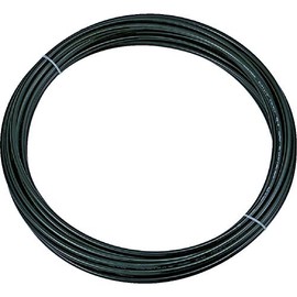 TRUSCO TEN-4X2.5-10-BK Polyurethane Tube, 0.1 x 0.1 inches (4 x 2.5 mm), 32.8 ft (10 m) Roll, Black