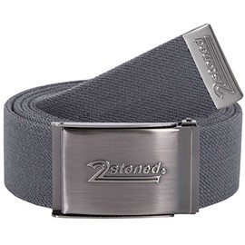 2Stoned Stretch Belt Elastic Unisex Belt Buckle Speed Width 4 cm Length 130 cm - 150 cm Stretchy, dark grey