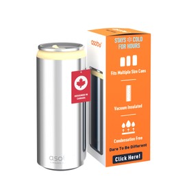Asobu - Funda aislante para enfriador múltiple para latas delgadas y estándar, 12 onzas y 16 onzas, para seltzer, refrescos, cerveza o bebidas energéticas y todas las botellas de cerveza de tamaño