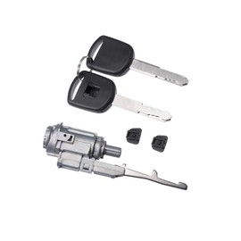 Partuto Ignition Switch Lock Cylinder, for Honda Accord 2003-2012, Metal, with 2 Keys, without Chip, 06351-TA0-H11, Black Silver Tone, 1 Set Replacement
