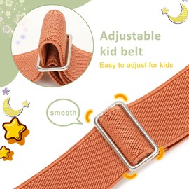 XZQTIVE 2 Pack Kids Adjustable Magnetic Belt Boys Girls Elastic Belt with Easy Magnetic Buckle