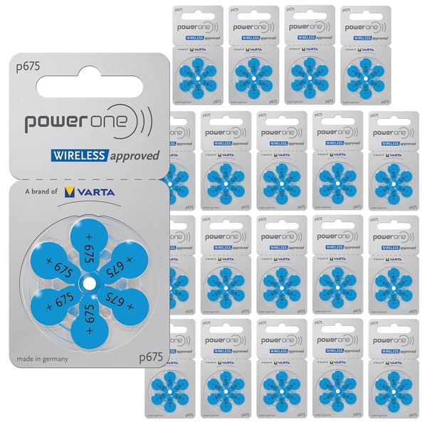 Power One Size 675 Hearing Aid Batteries (120)
