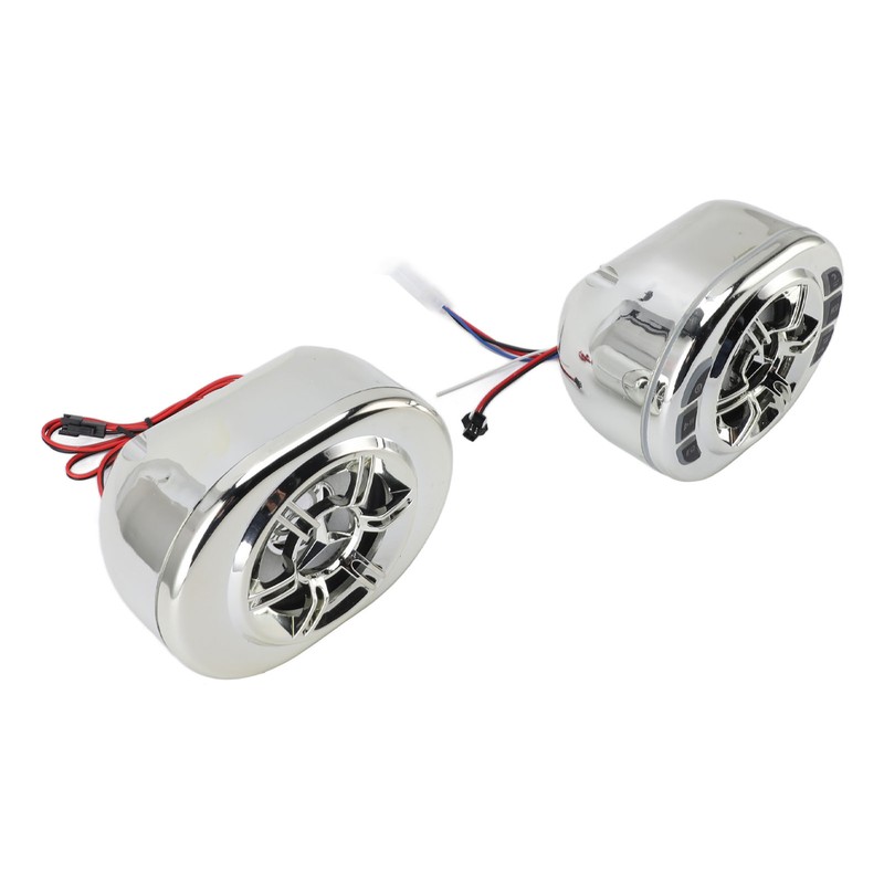 Waterproof Motorcycle Bluetooth Speaker Hands Free Calls Chrome All in