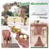 Waligoy Dusty Rose Cheesecloth Table Runner 2 Pack 35" Boho