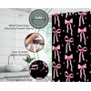 ZKJSMGS Cute Shower Curtain,Pink Black Bow Dots Modern Aesthetic Bathroom