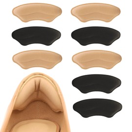 Almohadillas de Talón, Protectores de Talón, Adhesivas, Cómodas, Suaves, Zapatos, 4 Pares, Reutilizable