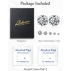 5 Pairs Steel Color Stud Earrings Set, 316L Stainless Steel,